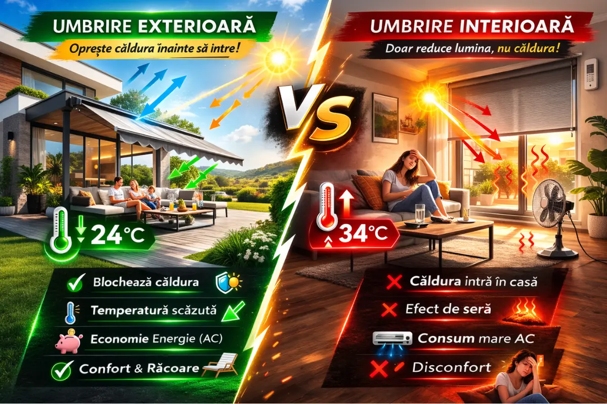 umbrire exterioara vs interioara