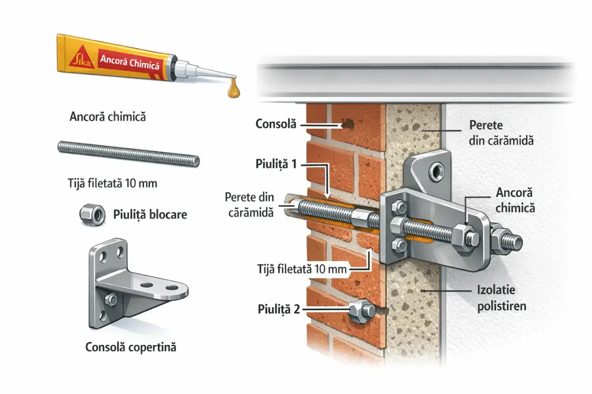 elemente de fixare utilizate