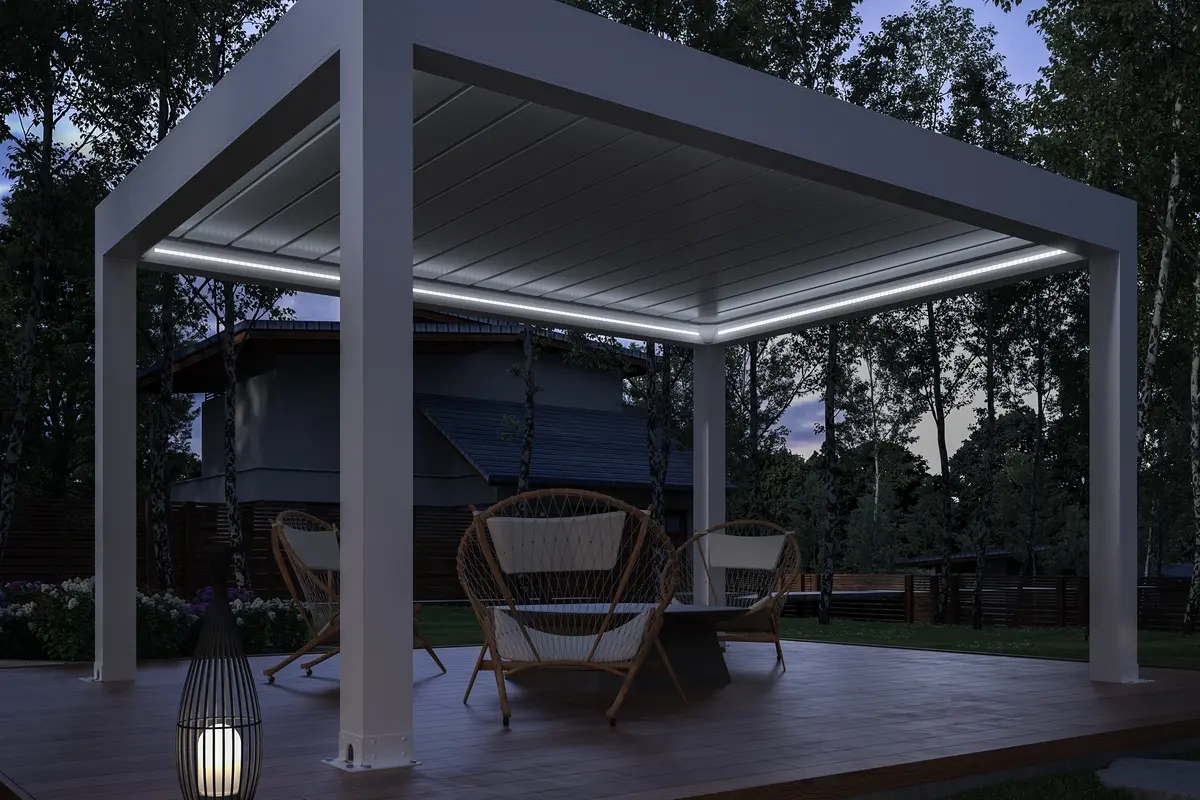 pergola biopersa cu lumini led