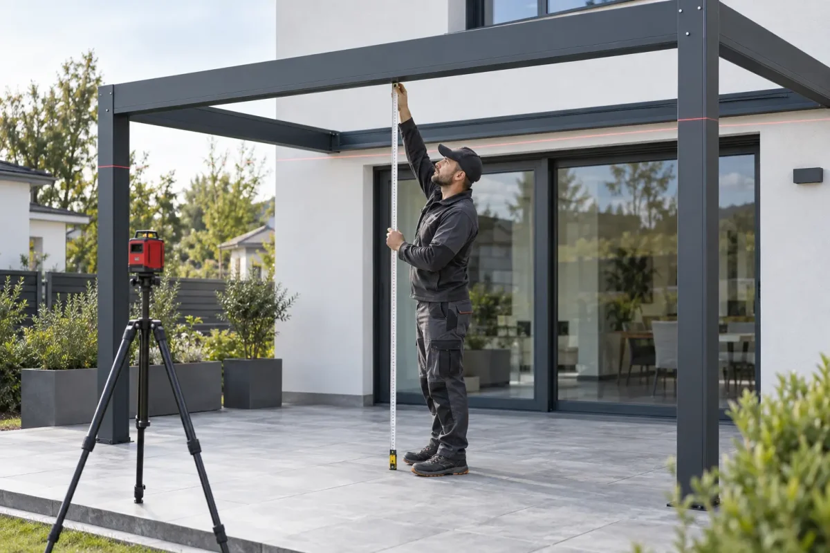 ghid stabilirea inaltimii de montaj pergola bioclimatica